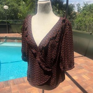 Abound ruffle collar 3/4 sleeve blouse NWOT